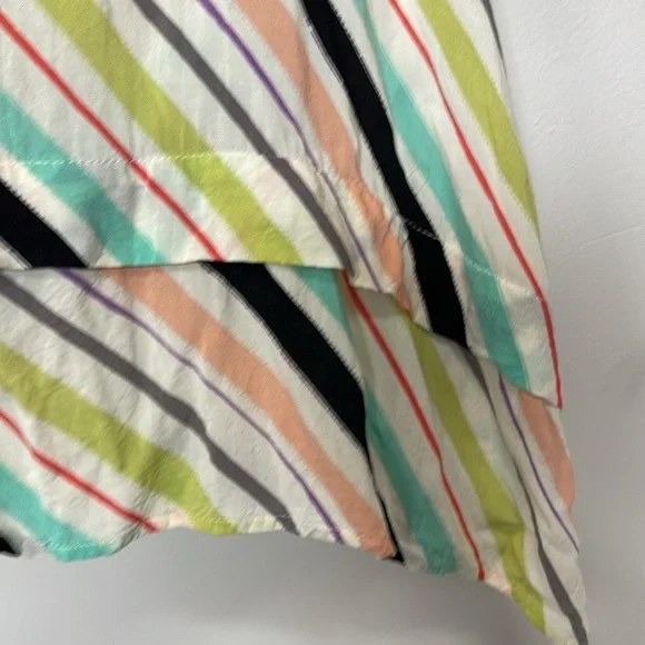 maeve anthropologie striped swing sleeveless button down blouse - Picture 6 of 8